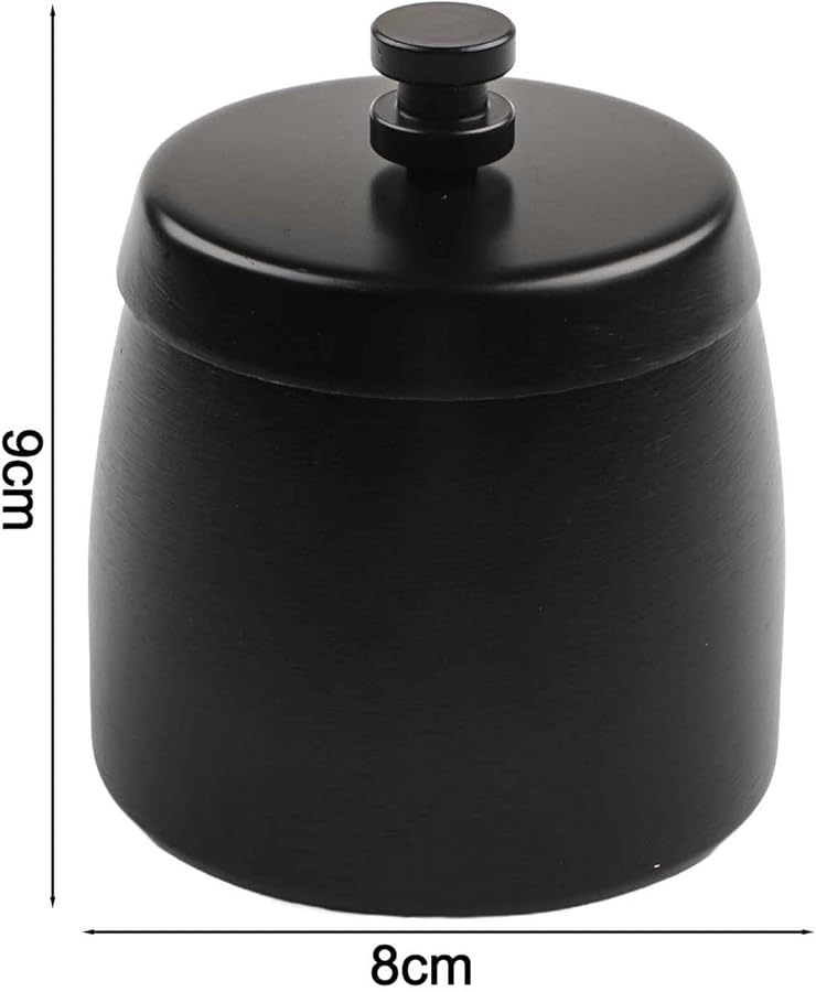 صينية رماد من الفولاذ المقاوم للصدأ مقاومة للرياح مع غطاء للاستخدام الداخلي والخارجي باللون الأسود - Image 2